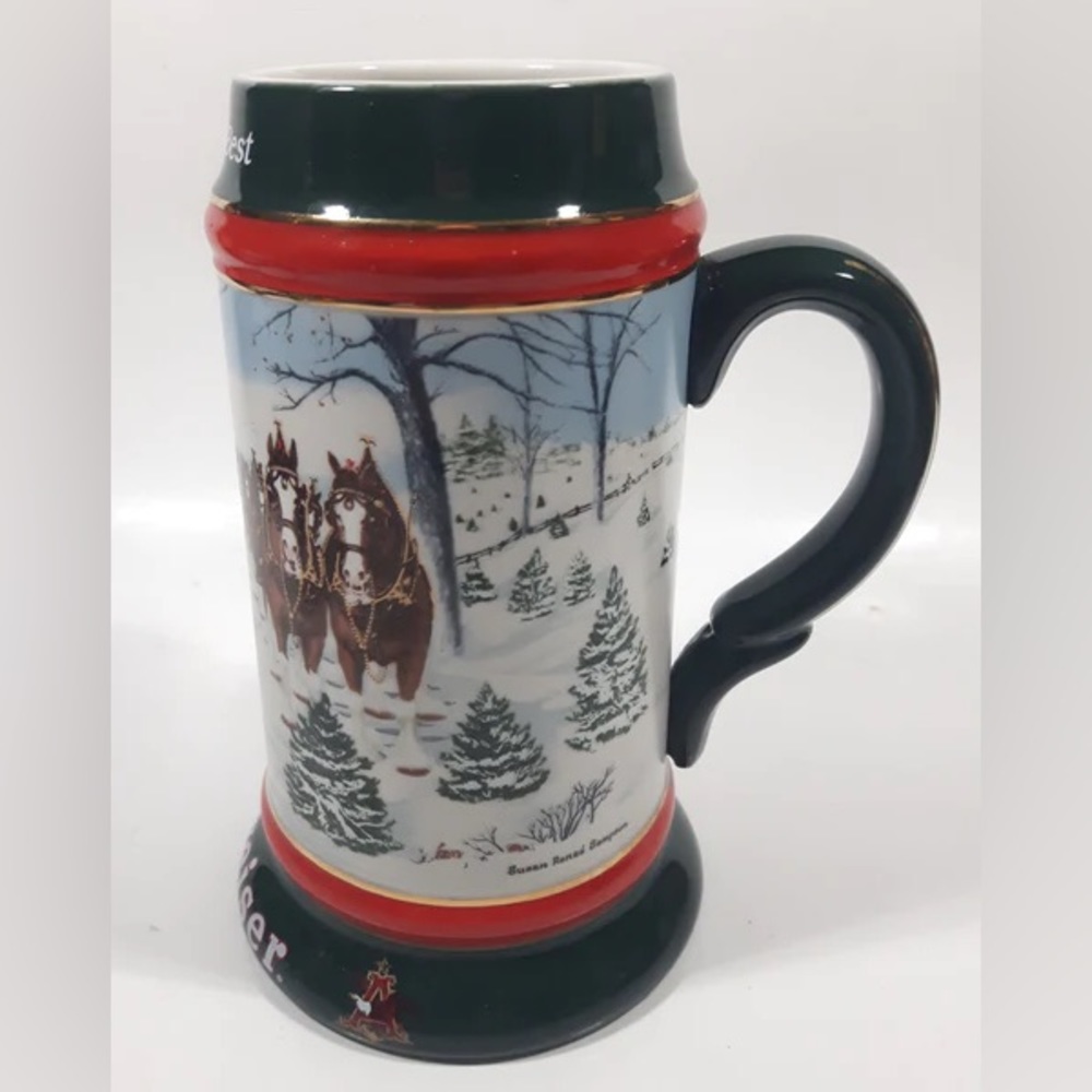 Budweiser Holiday Stein 1991